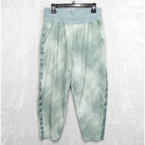 ATHLETA Crop Pants Womens 14 Nolita Slim Tapered Printed Minimalistic Grey Green